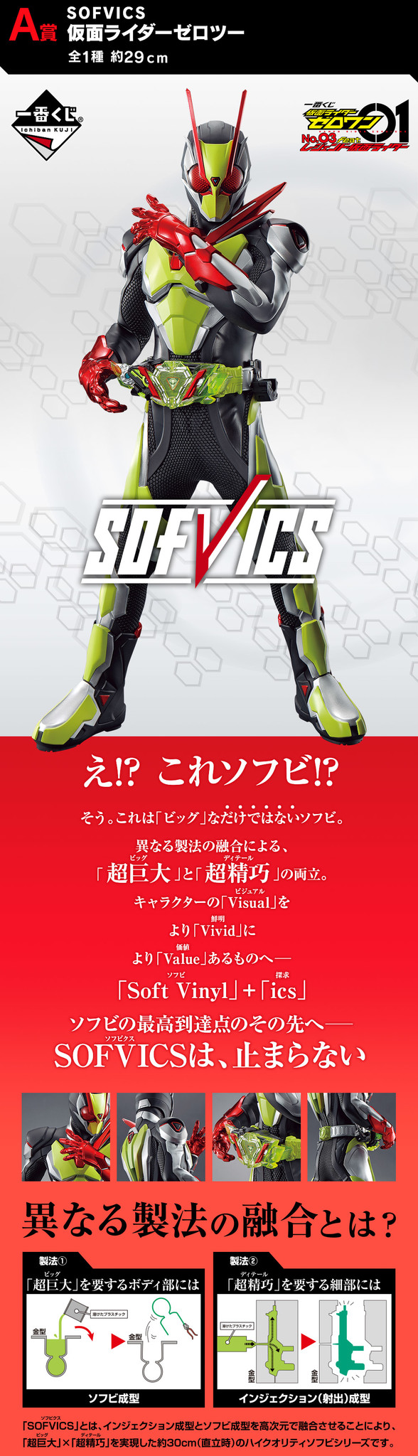 Kamen Rider Zero-One - Kamen Rider Zero-Two - Ichiban Kuji - Ichiban Kuji Kamen Rider Zero-One NO.03 feat. Legend Kamen Rider  (A Prize) - Sofvics (Bandai Spirits) photo 2