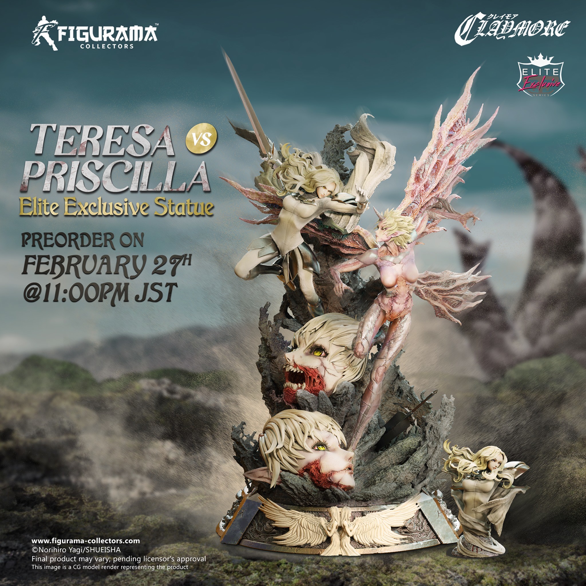 Claymore - Priscilla - Teresa - Elite Exclusive Statue - 1/6 (Figurama Collectors) photo 13