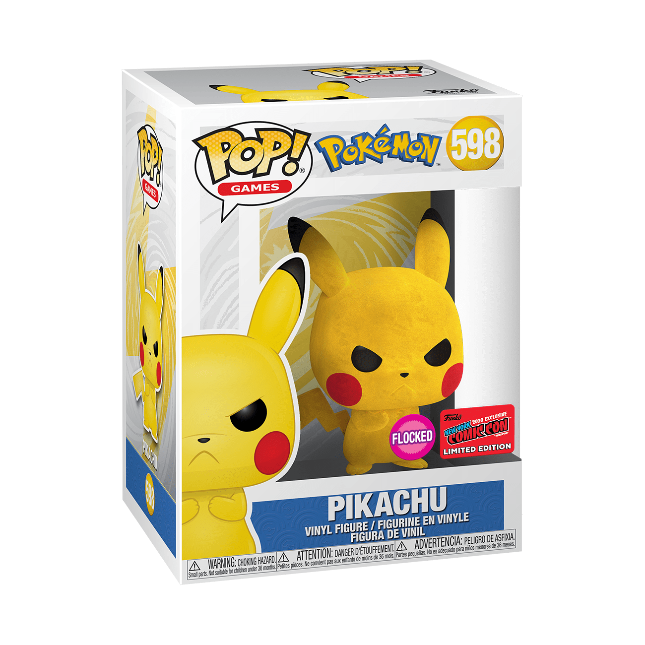 Pocket Monsters - Pikachu - POP! Games (598) - POP! Pokémon - POP! Vinyl - Angry, Flocked (Funko Toys) photo 2