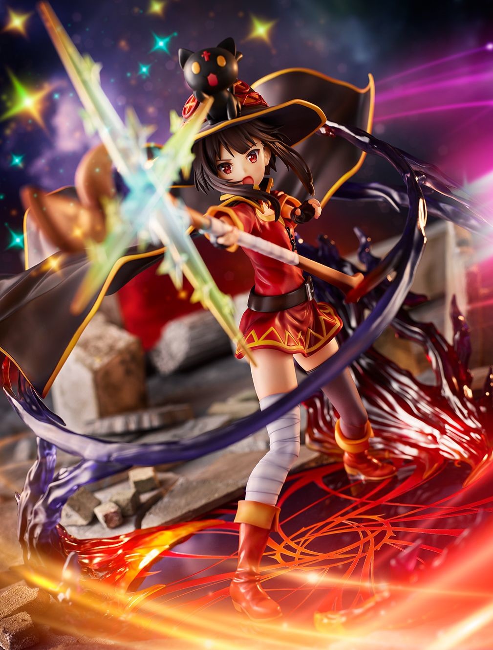 Kono Subarashii Sekai ni Shukufuku o! - Chomusuke - Megumin - Shibuya Scramble Figure - 1/7 - Explosion ver. (Alpha Satellite, eStream) photo 9