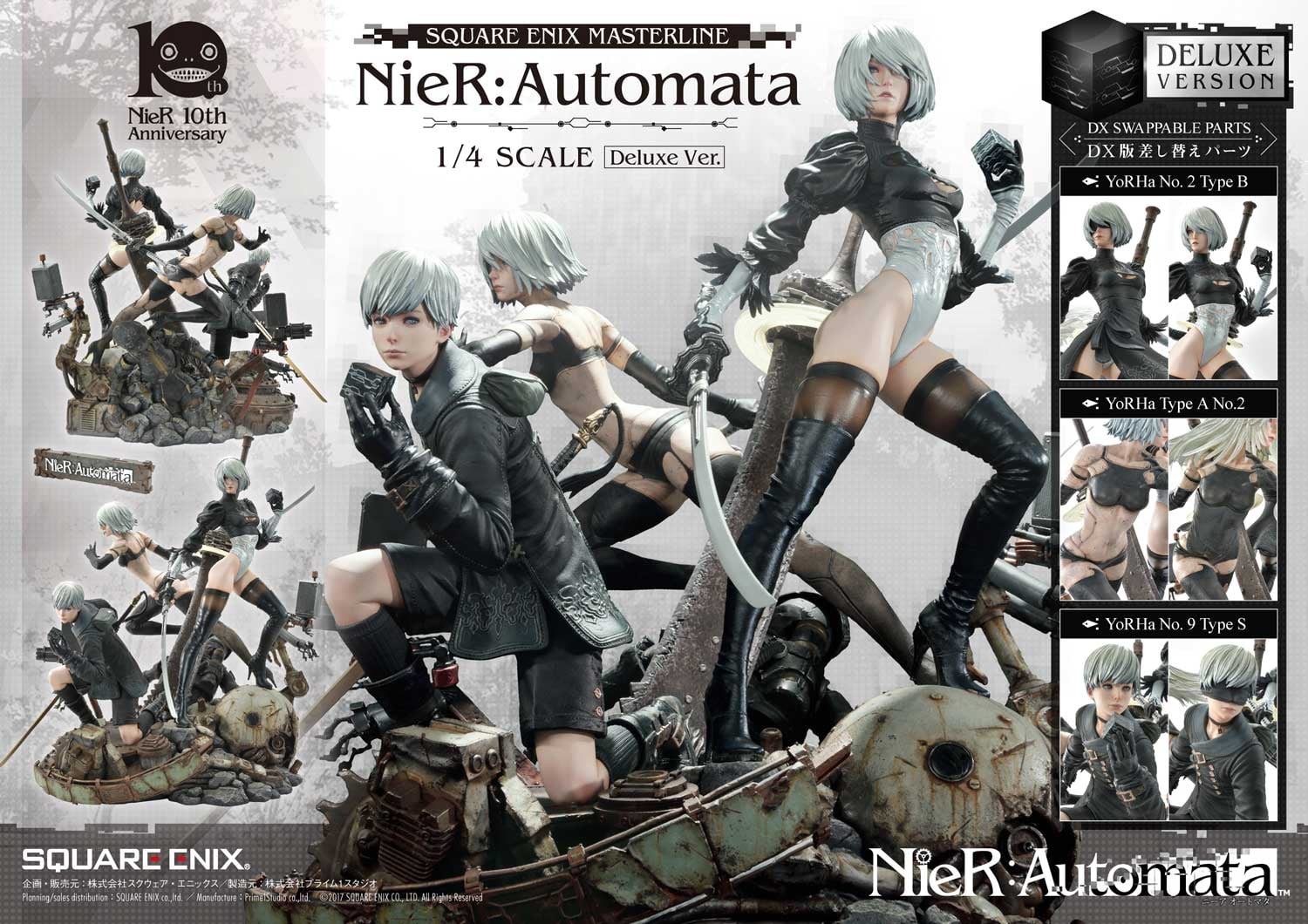 NieR: Automata - Pod 042 - Pod 153 - YoRHa No. 2 Type B - YoRHa No. 9 Type S - YoRHa Type A No.2 - Square Enix Masterline  (SEM-01DX) - 1/4 - Deluxe version (Prime 1 Studio, Square Enix) photo 20