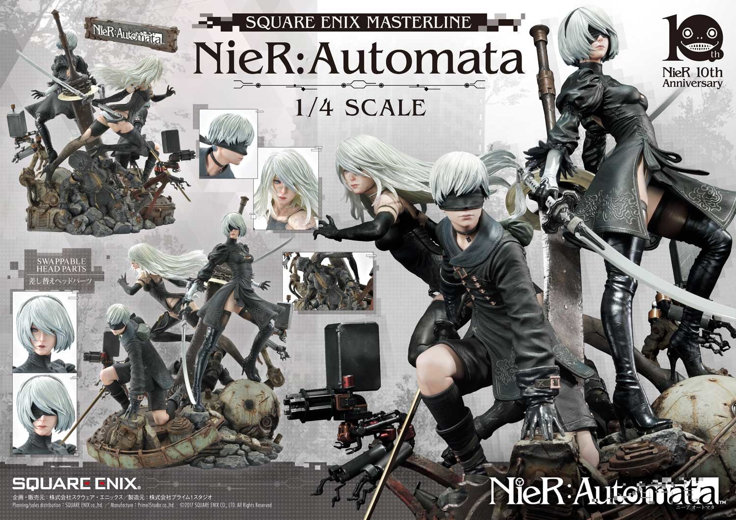 NieR: Automata - Pod 042 - Pod 153 - YoRHa No. 2 Type B - YoRHa No. 9 Type S - YoRHa Type A No.2 - Square Enix Masterline  (SEM-01DX) - 1/4 - Deluxe version (Prime 1 Studio, Square Enix) photo 34