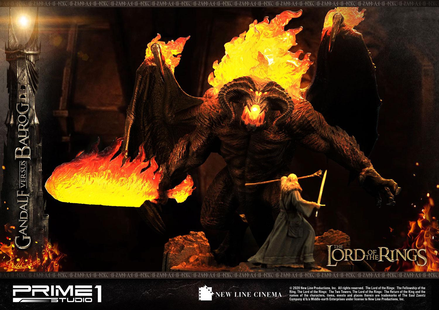 The Lord of the Rings: The Fellowship of the Ring - Balrog - Gandalf - Diorama - Premium Masterline  (PMLOTR-02) (Prime 1 Studio) photo 4