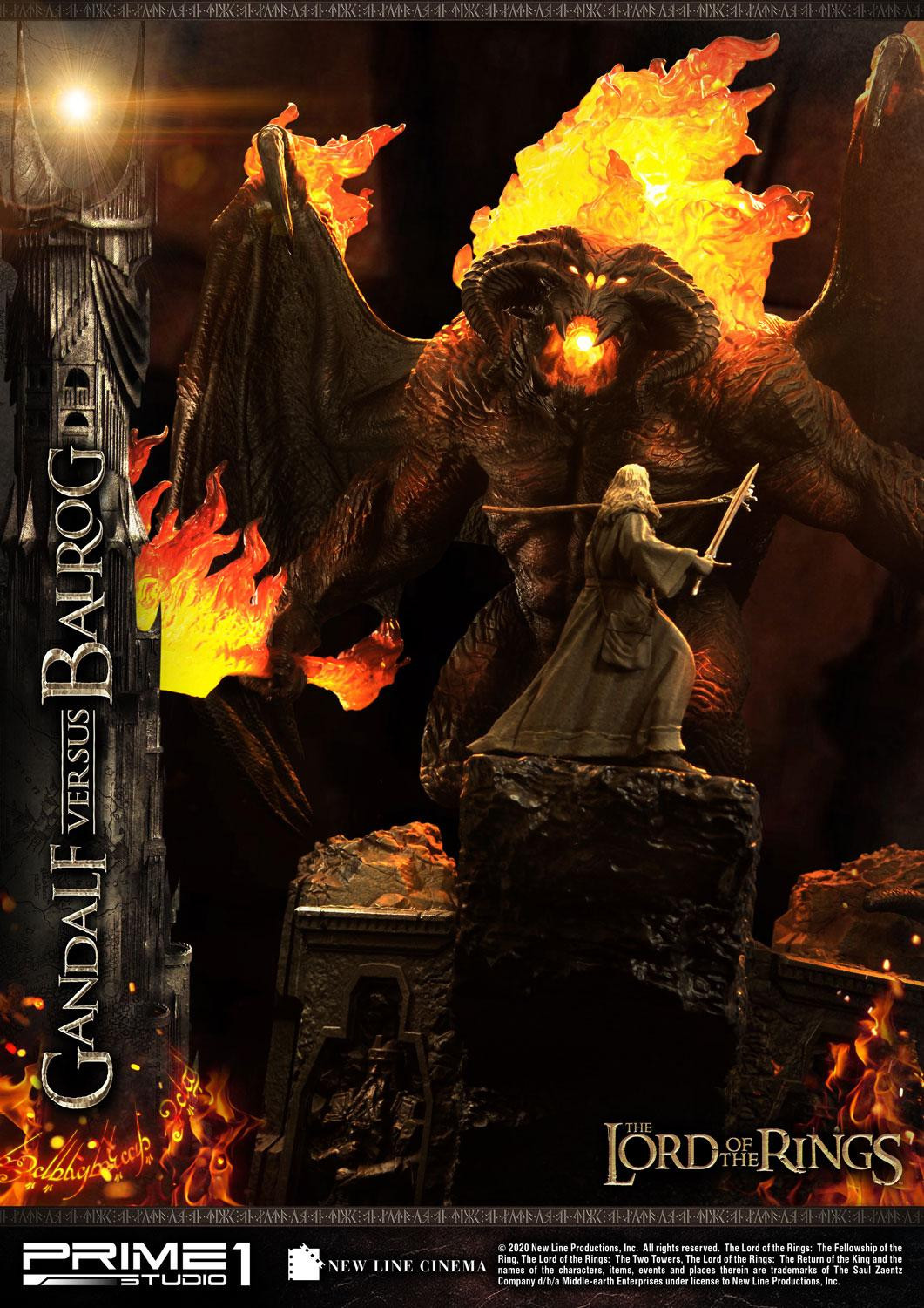 The Lord of the Rings: The Fellowship of the Ring - Balrog - Gandalf - Diorama - Premium Masterline  (PMLOTR-02) (Prime 1 Studio) photo 32