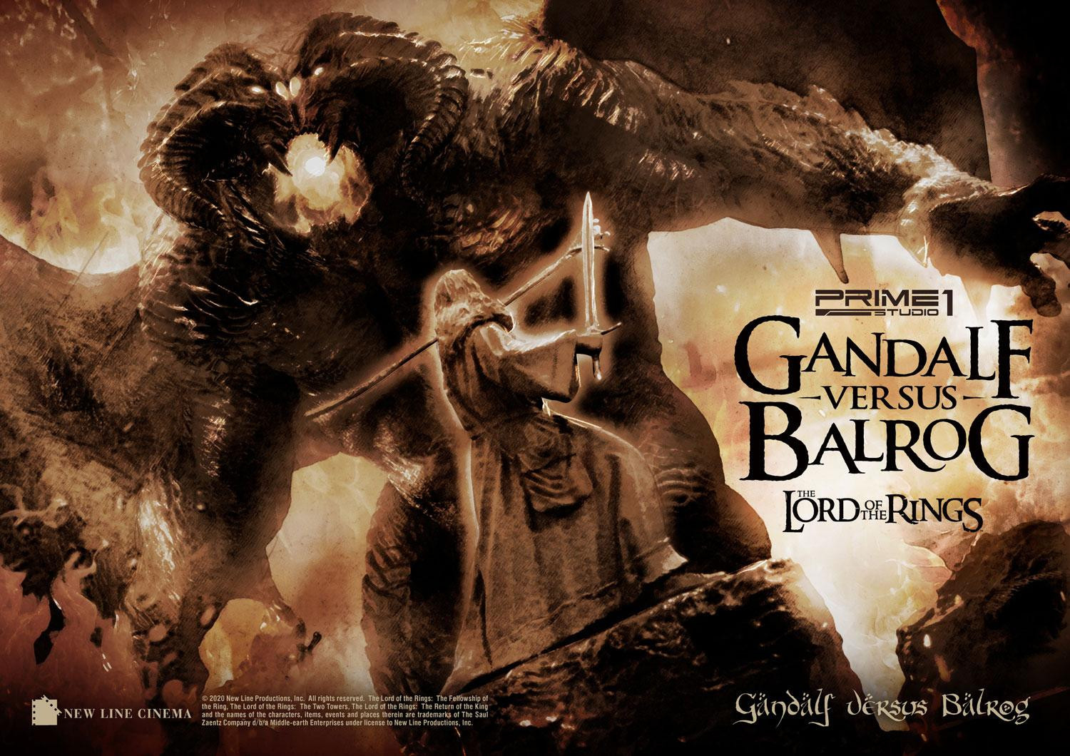 The Lord of the Rings: The Fellowship of the Ring - Balrog - Gandalf - Diorama - Premium Masterline  (PMLOTR-02) (Prime 1 Studio) photo 45