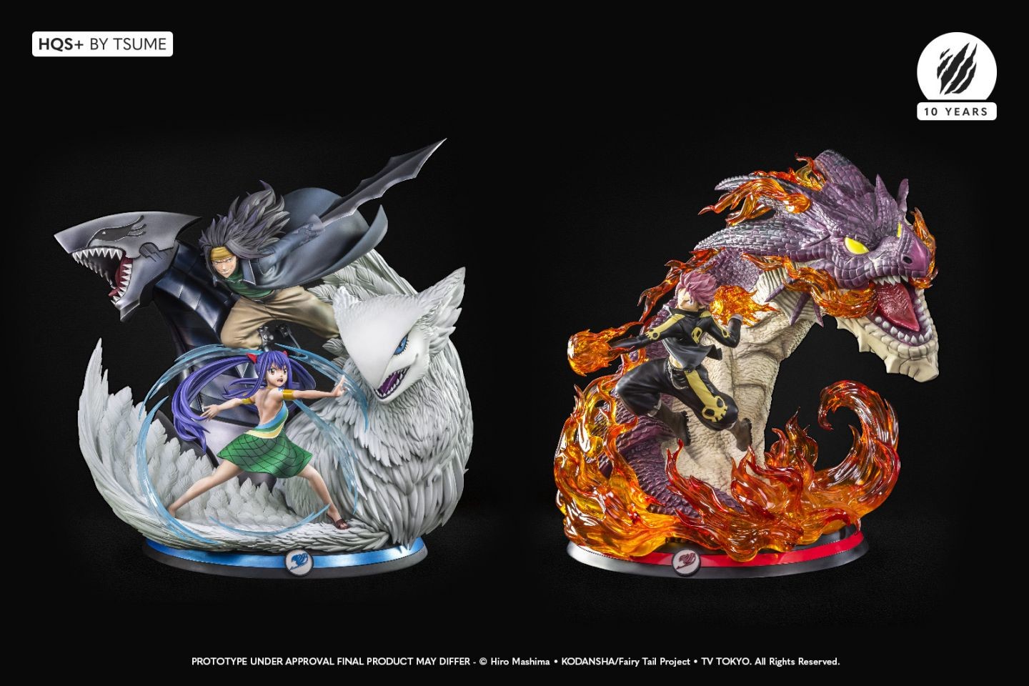 Fairy Tail - Gajeel Redfox - Grandeeney - Metalicana - Wendy Marvell - HQS+ - 1/4 (Tsume)