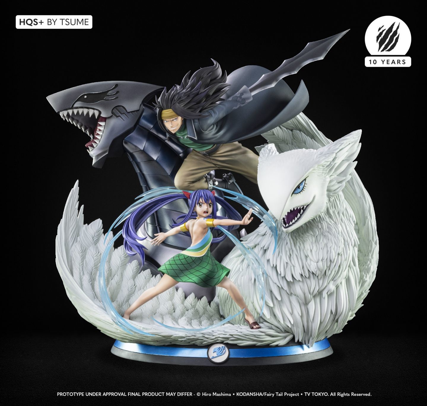Fairy Tail - Gajeel Redfox - Grandeeney - Metalicana - Wendy Marvell - HQS+ - 1/4 (Tsume) photo 3