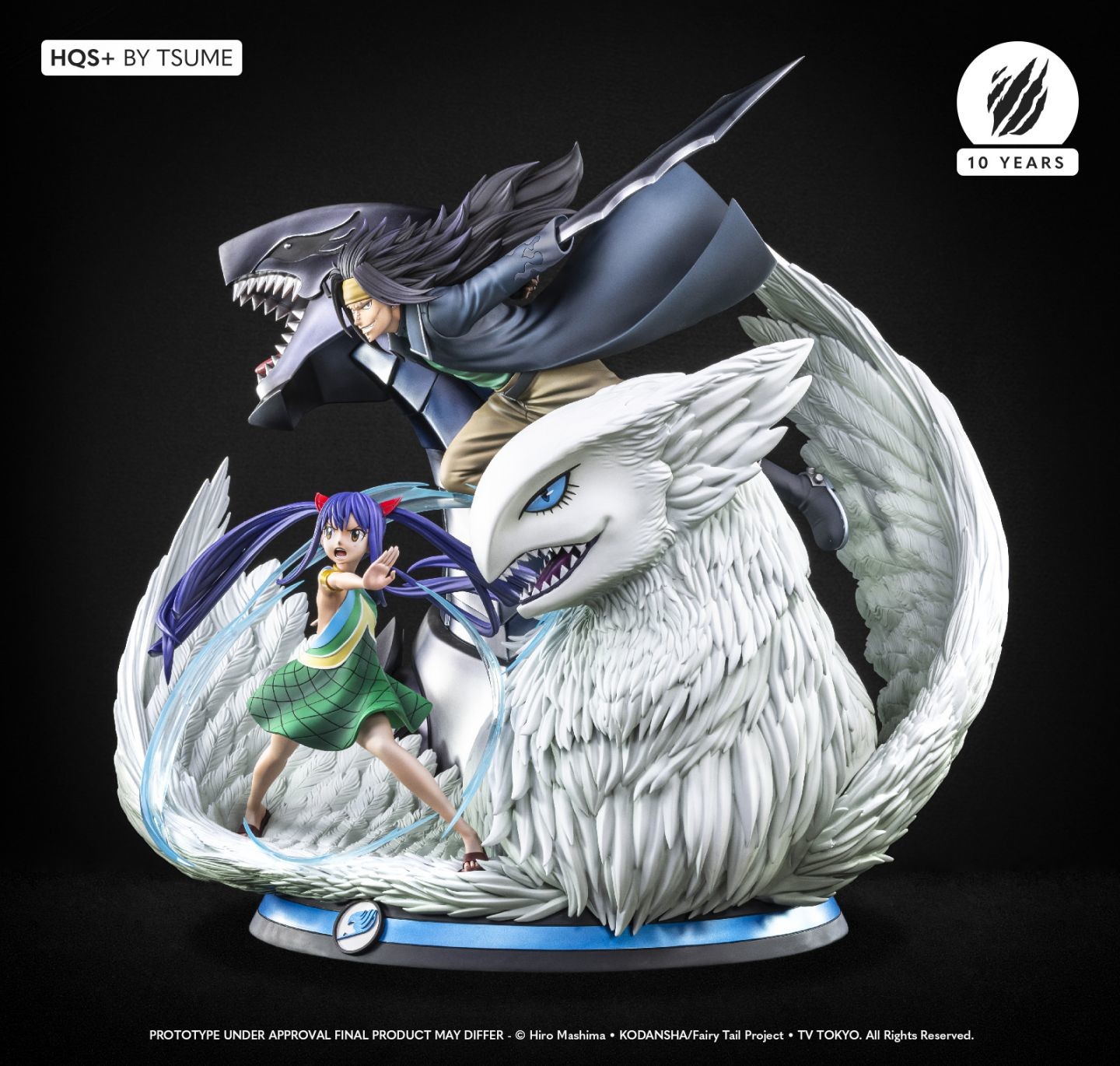 Fairy Tail - Gajeel Redfox - Grandeeney - Metalicana - Wendy Marvell - HQS+ - 1/4 (Tsume) photo 5