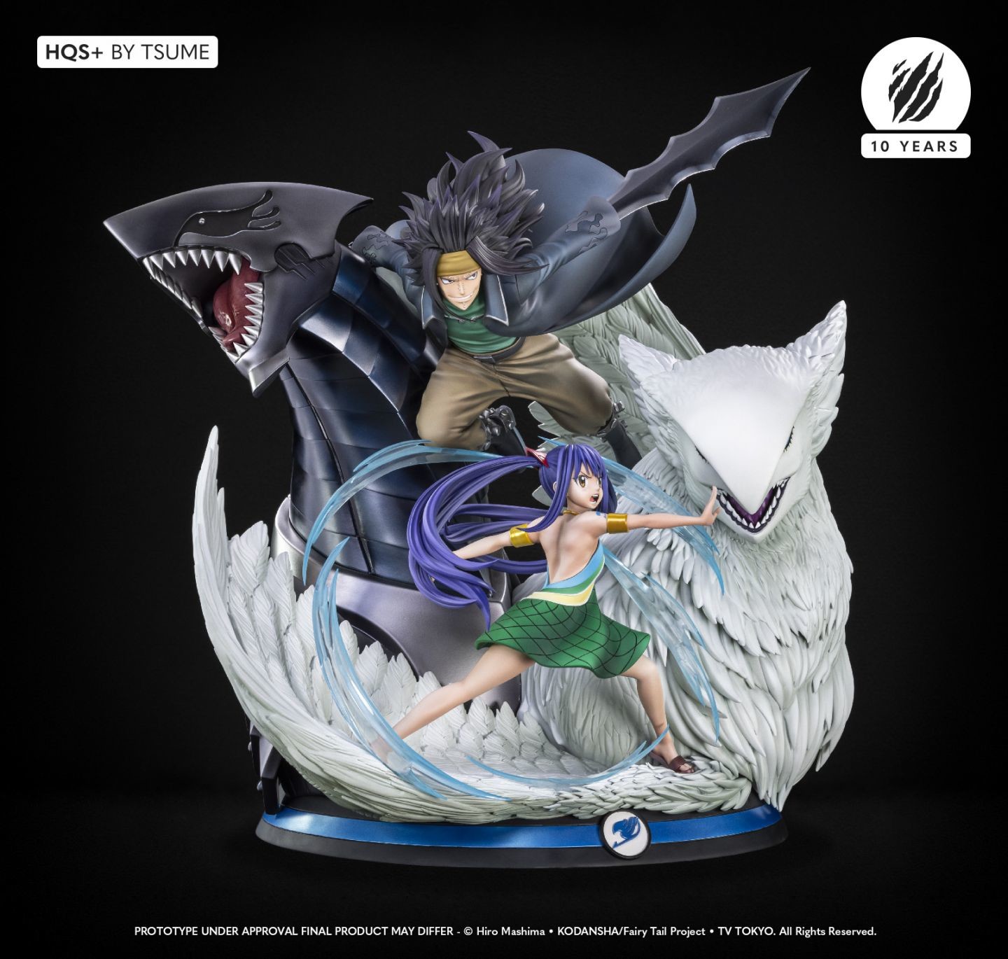 Fairy Tail - Gajeel Redfox - Grandeeney - Metalicana - Wendy Marvell - HQS+ - 1/4 (Tsume) photo 9