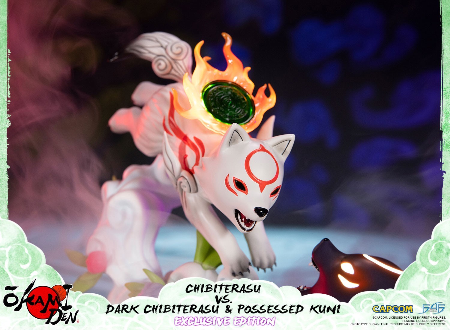 Ookamiden: Chiisaki Taiyou - Chibiterasu - Dark Chibiterasu - Kuninushi - Chibiterasu vs. Dark Chibiterasu & Possessed Kuni (Exclusive Edition) (First 4 Figures) photo 21