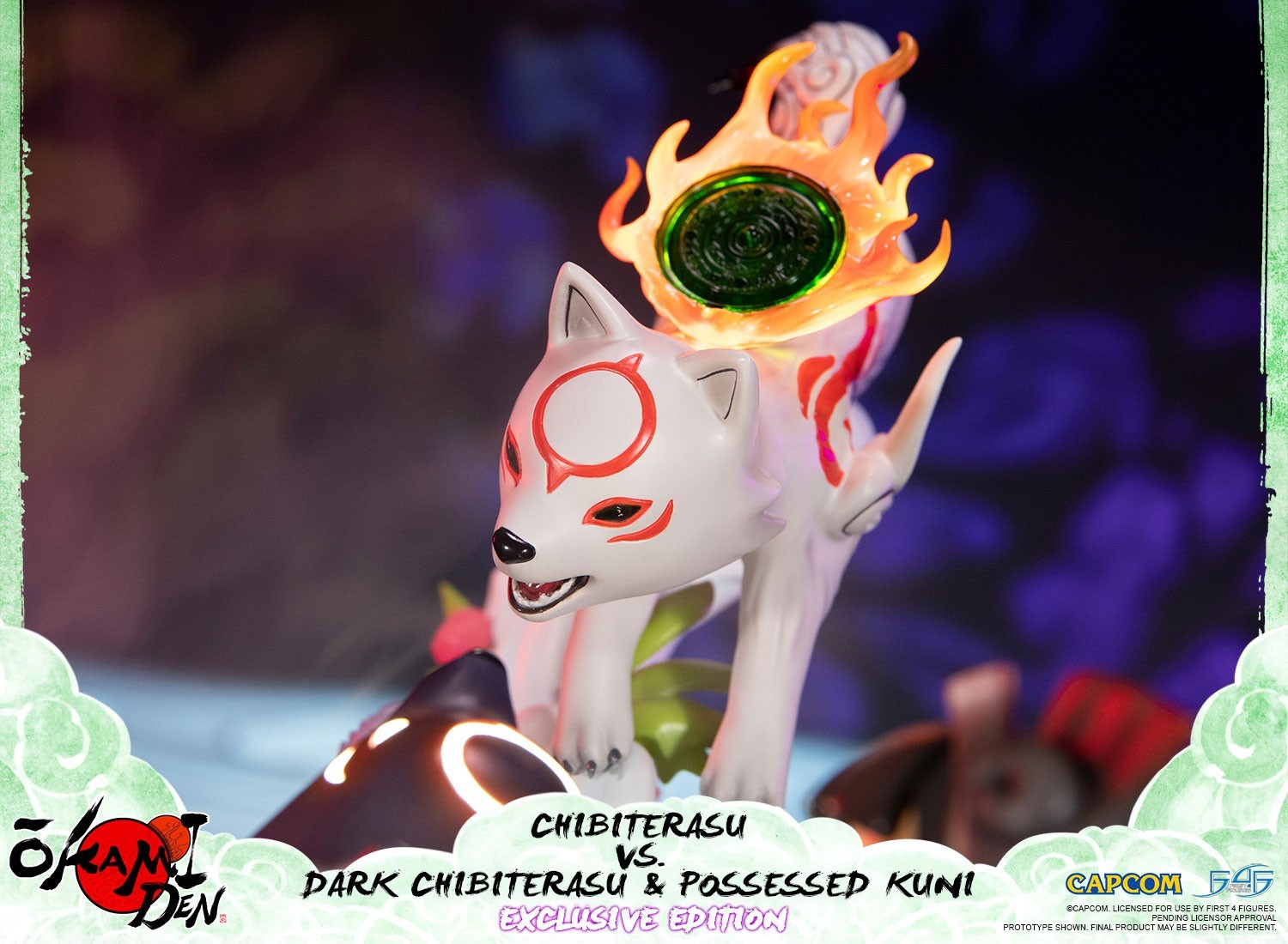 Ookamiden: Chiisaki Taiyou - Chibiterasu - Dark Chibiterasu - Kuninushi - Chibiterasu vs. Dark Chibiterasu & Possessed Kuni (Exclusive Edition) (First 4 Figures) photo 23
