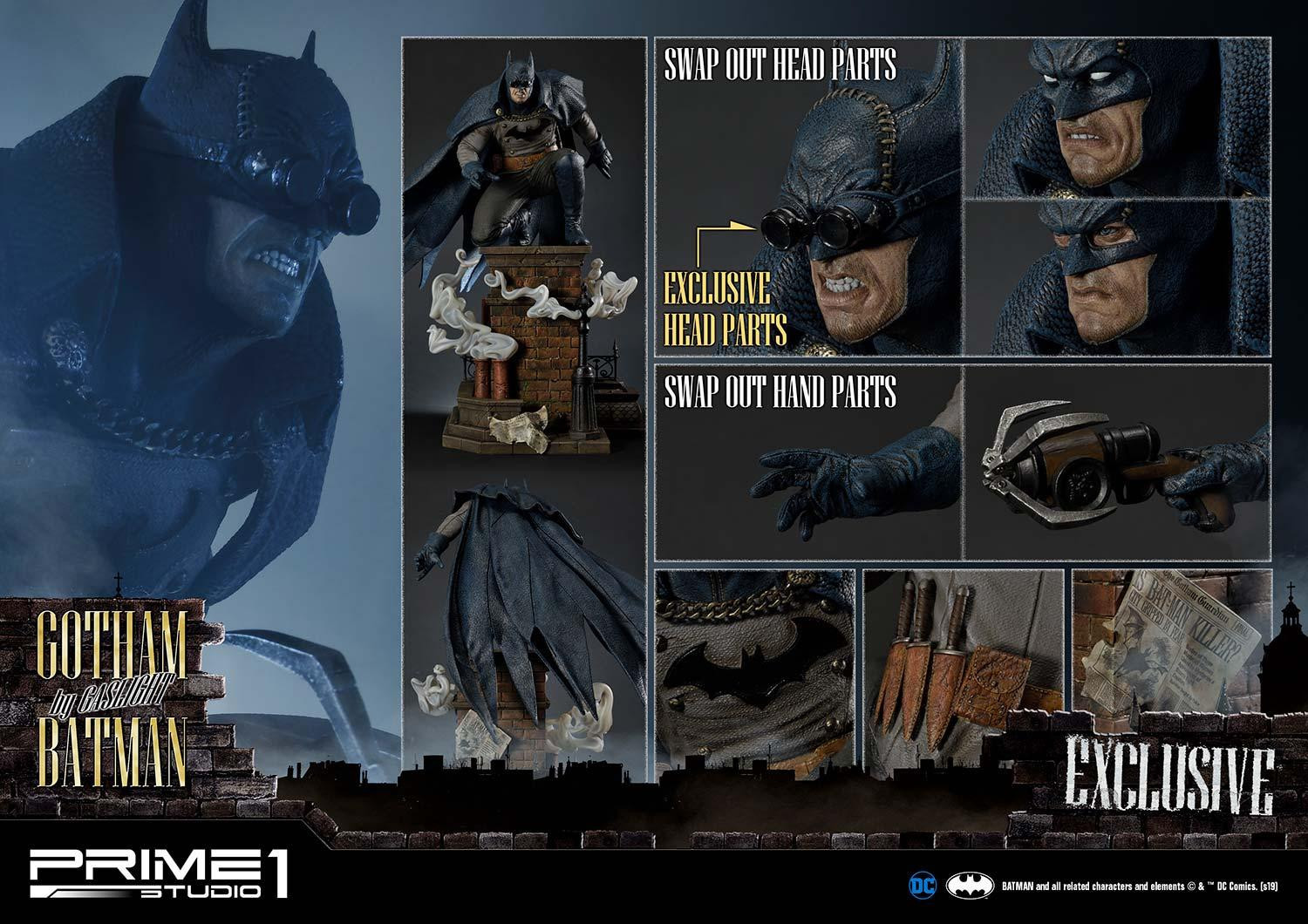 Batman: Arkham Origins - Batman - Concept Masterline (CMDC-03EX) - 1/5 - Gotham by Gaslight, Blue Ver., EX Version (Prime 1 Studio) photo 17