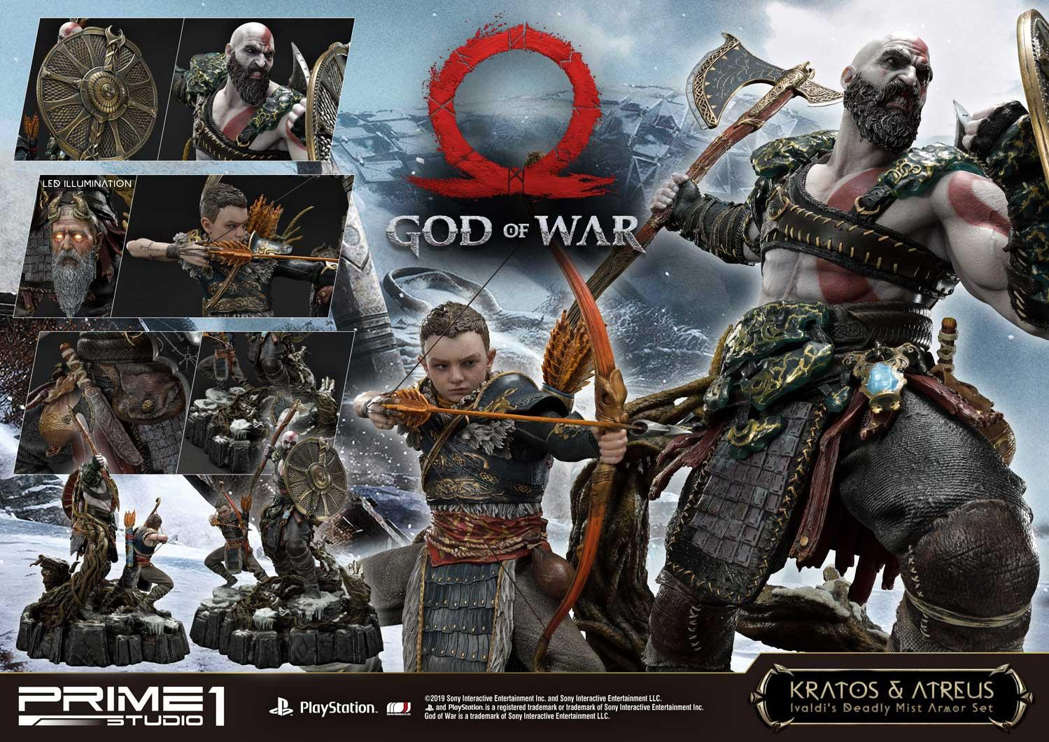 God of War (2018) - Atreus - Kratos - Mimir - Ultimate Premium Masterline  (UPMGOW-02DX) - 1/4 - Ivaldi's Deadly Mist Armor set, DX Version (Prime 1 Studio) photo 75