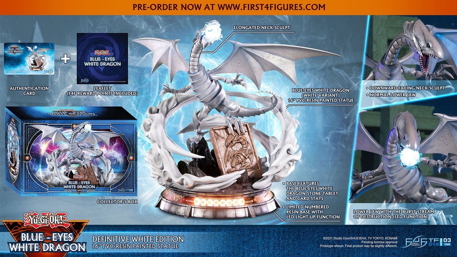 Yu-Gi-Oh! Duel Monsters - Blue-Eyes White Dragon - Definitive White Edition (First 4 Figures) photo 5