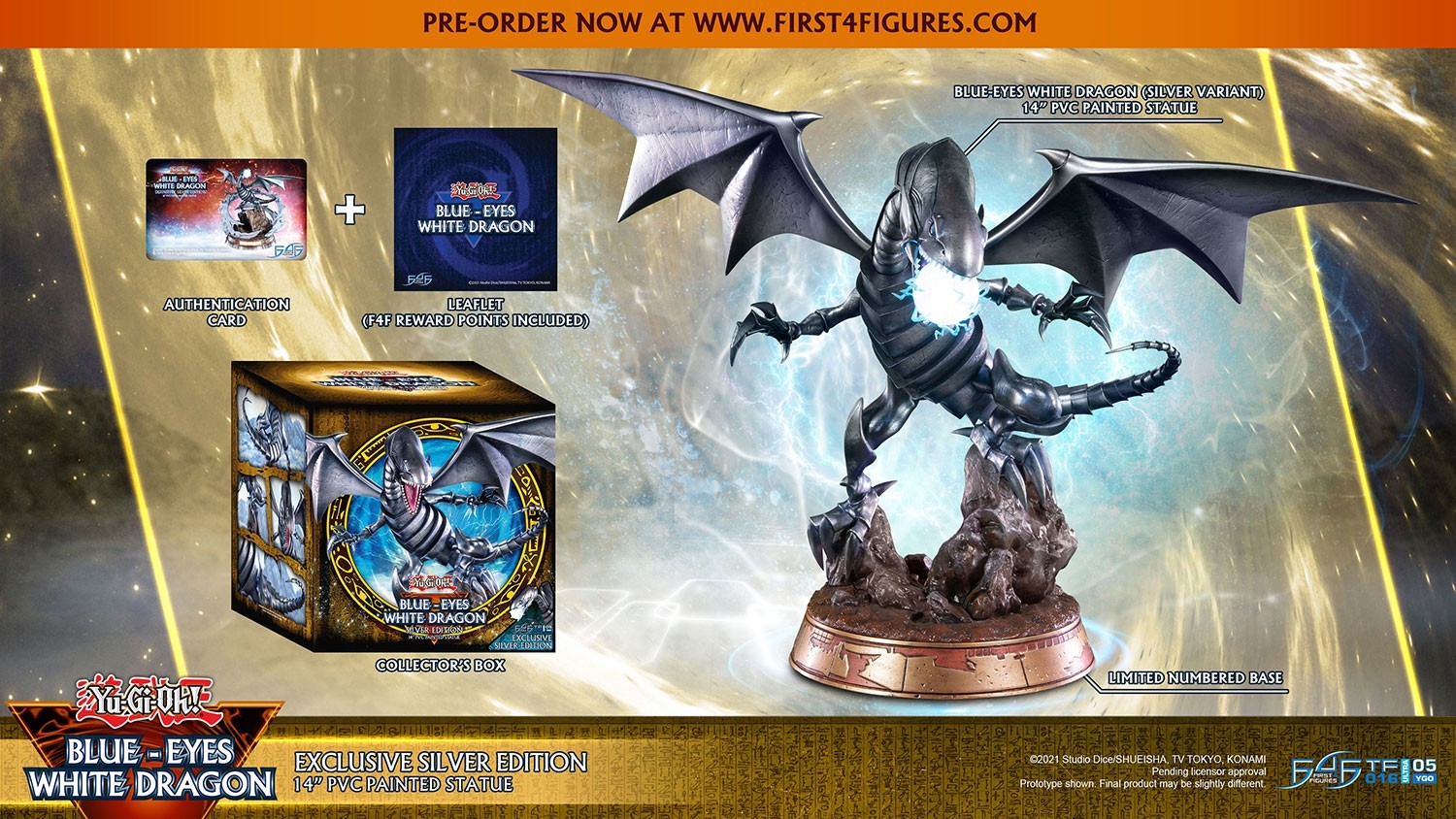 Yu-Gi-Oh! Duel Monsters - Blue-Eyes White Dragon - Exclusive Silver Edition (First 4 Figures) photo 10