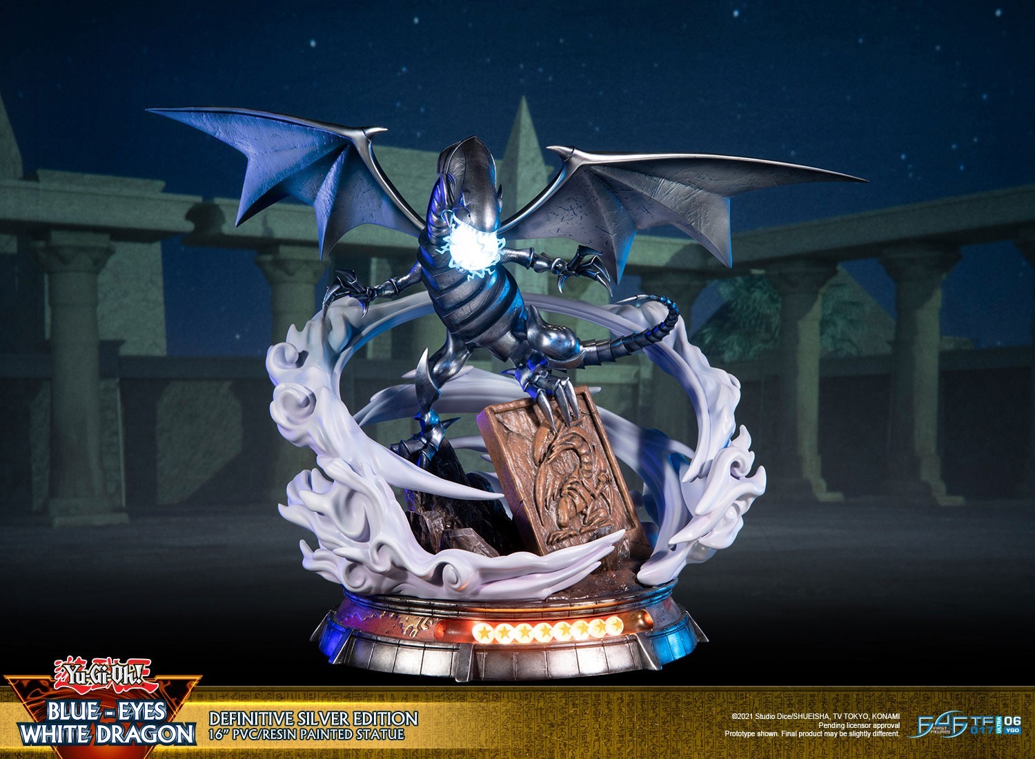 Yu-Gi-Oh! Duel Monsters - Blue-Eyes White Dragon - Definitive Silver Edition (First 4 Figures) photo 2