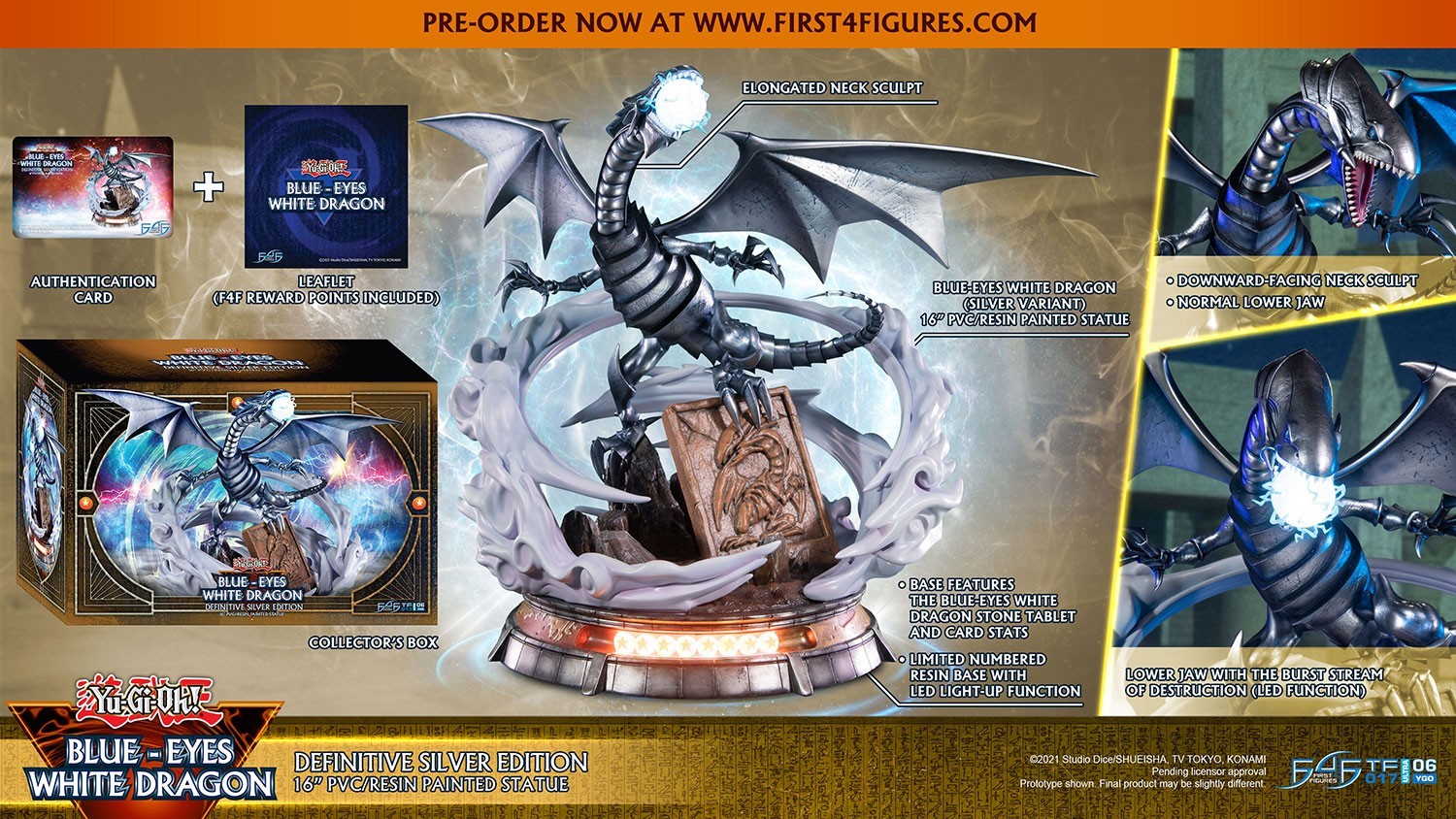 Yu-Gi-Oh! Duel Monsters - Blue-Eyes White Dragon - Definitive Silver Edition (First 4 Figures) photo 12