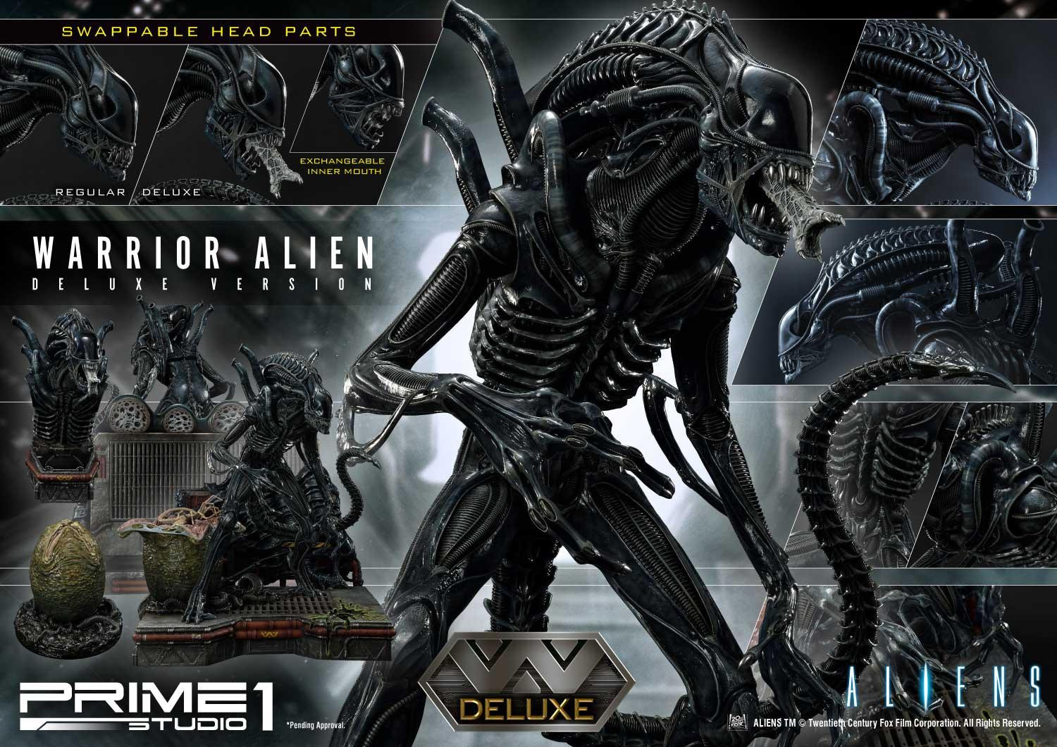 Aliens (Comics) - Alien Warrior - Facehugger - Premium Masterline  (PMDHAL-02DXS) - DX Bonus Version (Prime 1 Studio) photo 8