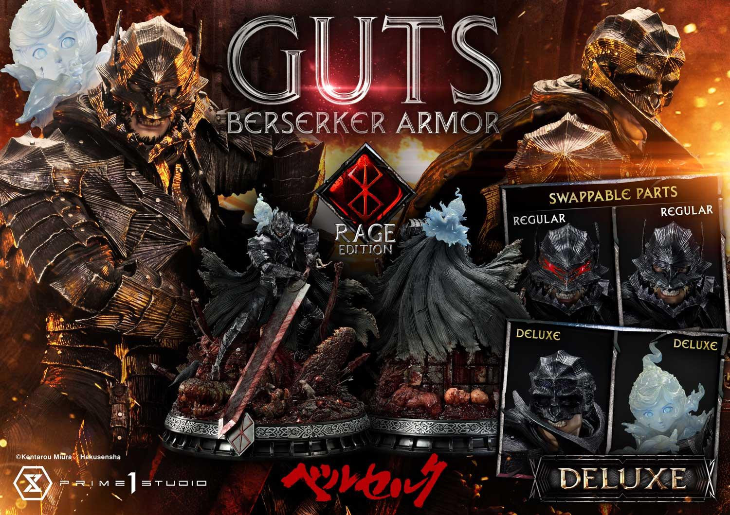 Berserk - Guts - Schierke - Ultimate Premium Masterline  (UPMBR-18DX) - 1/4 - Berserker Armor, Rage Edition, DX Version (Prime 1 Studio) photo 16