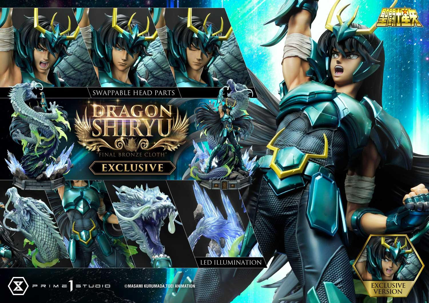 Saint Seiya - Dragon Shiryu - Premium Masterline (PMKZ-02EX) - 1/4 - Final Bronze Cloth, EX Version (Prime 1 Studio) photo 4