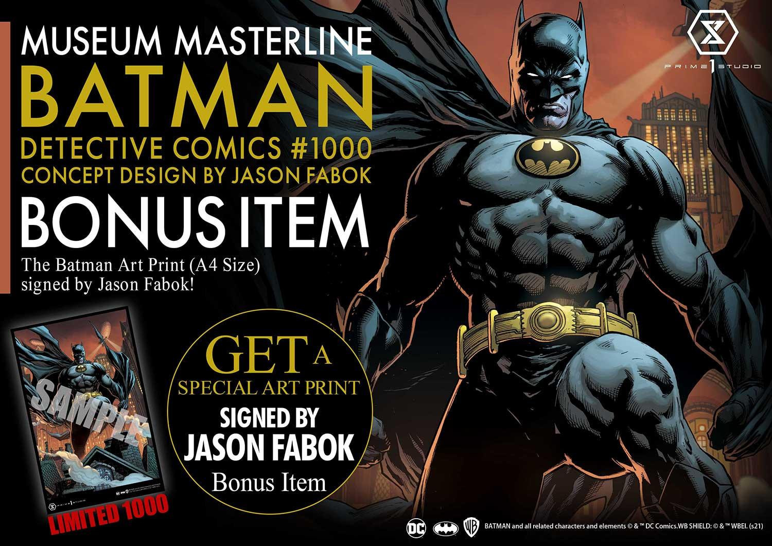 Batman - Museum Masterline Series  (MMDC-50DXS) - 1/3 - Detective Comics #1000 Cover Art, DX Bonus Version (Prime 1 Studio) photo 17