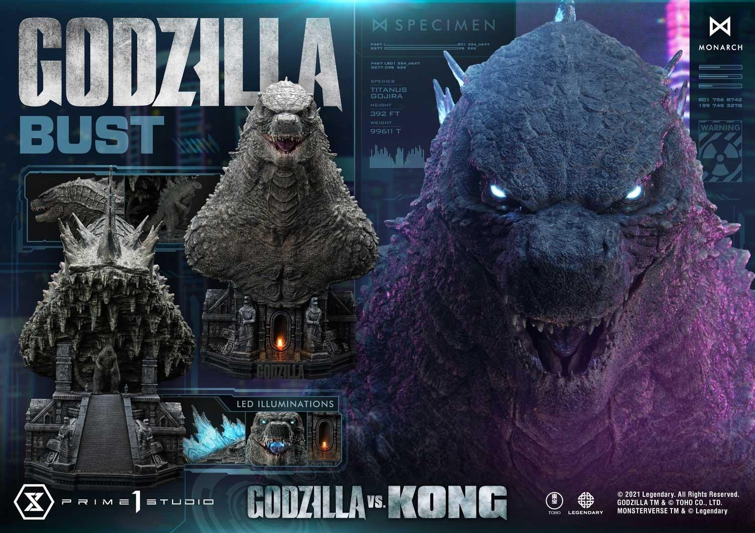 Godzilla vs. Kong - Gojira - Bust - Life-Size Bust (LSGVK-01S) - Bonus Version (Prime 1 Studio) photo 32