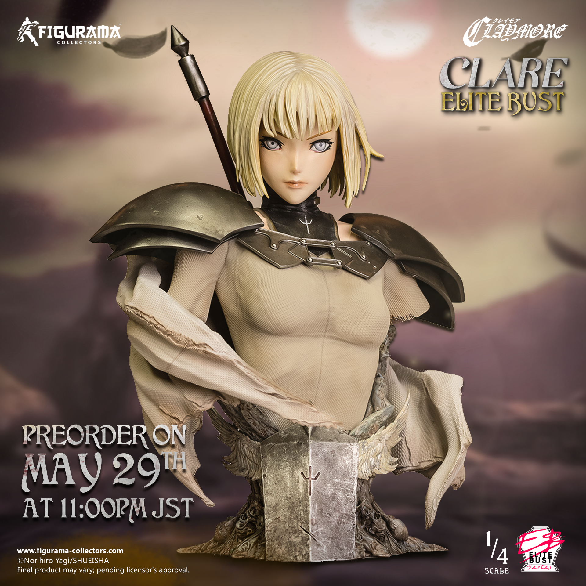 Claymore - Clare - Bust - Elite Bust Series - 1/4 (Figurama Collectors) photo 4