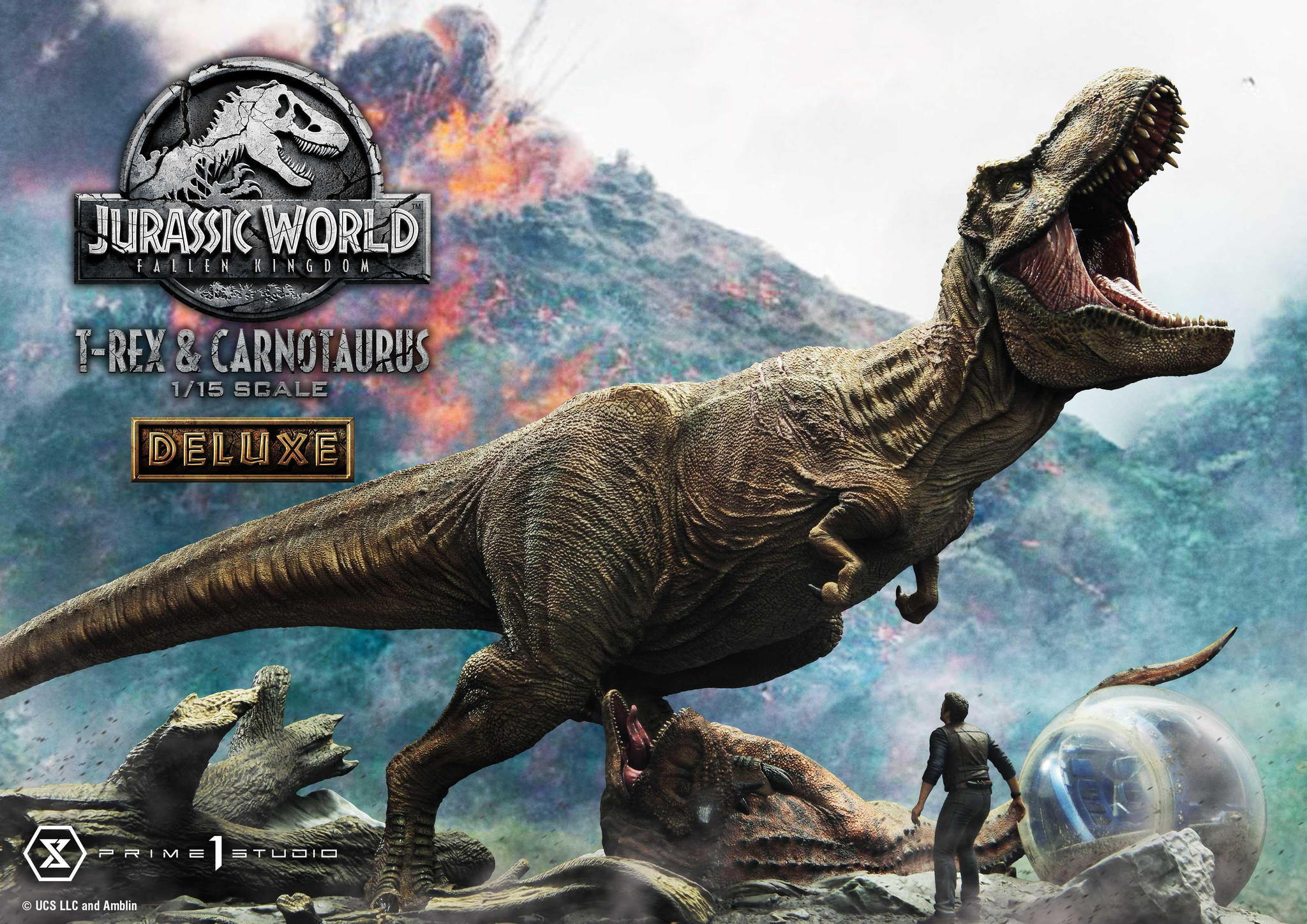 Jurassic World: Fallen Kingdom - Carnotaurus - Owen Grady - Tyrannosaurus Rex - Legacy Museum Collection (LMCJW2-07DX) - 1/15 - DX Version (Prime 1 Studio) photo 28