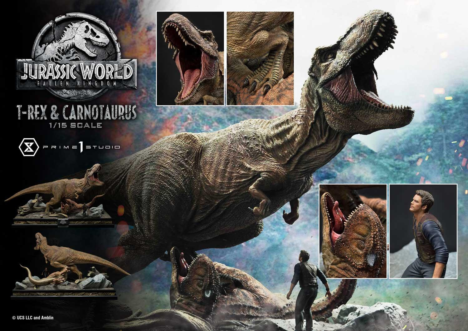 Jurassic World: Fallen Kingdom - Carnotaurus - Owen Grady - Tyrannosaurus Rex - Legacy Museum Collection (LMCJW2-07DX) - 1/15 - DX Version (Prime 1 Studio) photo 57