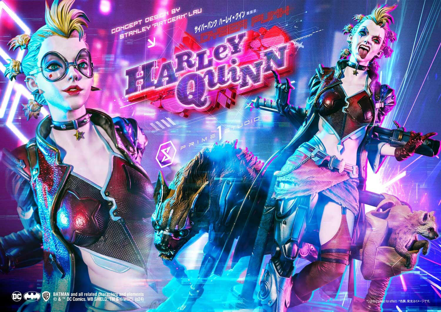Batman - Bud - Harley Quinn - Lou - Ultimate Premium Masterline  (UPMDC-08) - 1/4 - Cyberpunk (Prime 1 Studio) photo 64