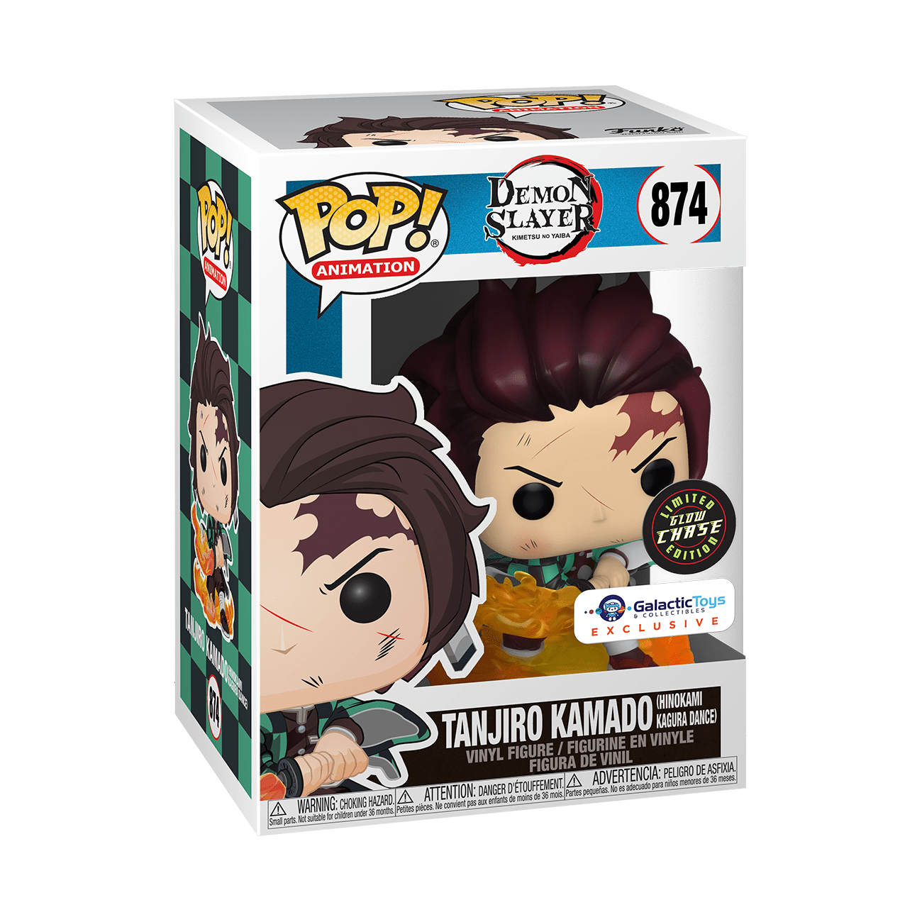 Kimetsu no Yaiba - Kamado Tanjirou - POP! Animation  (874) - POP! Vinyl - Hinokami Kagura Dance, Chase, Glows in the Dark (Funko Toys)