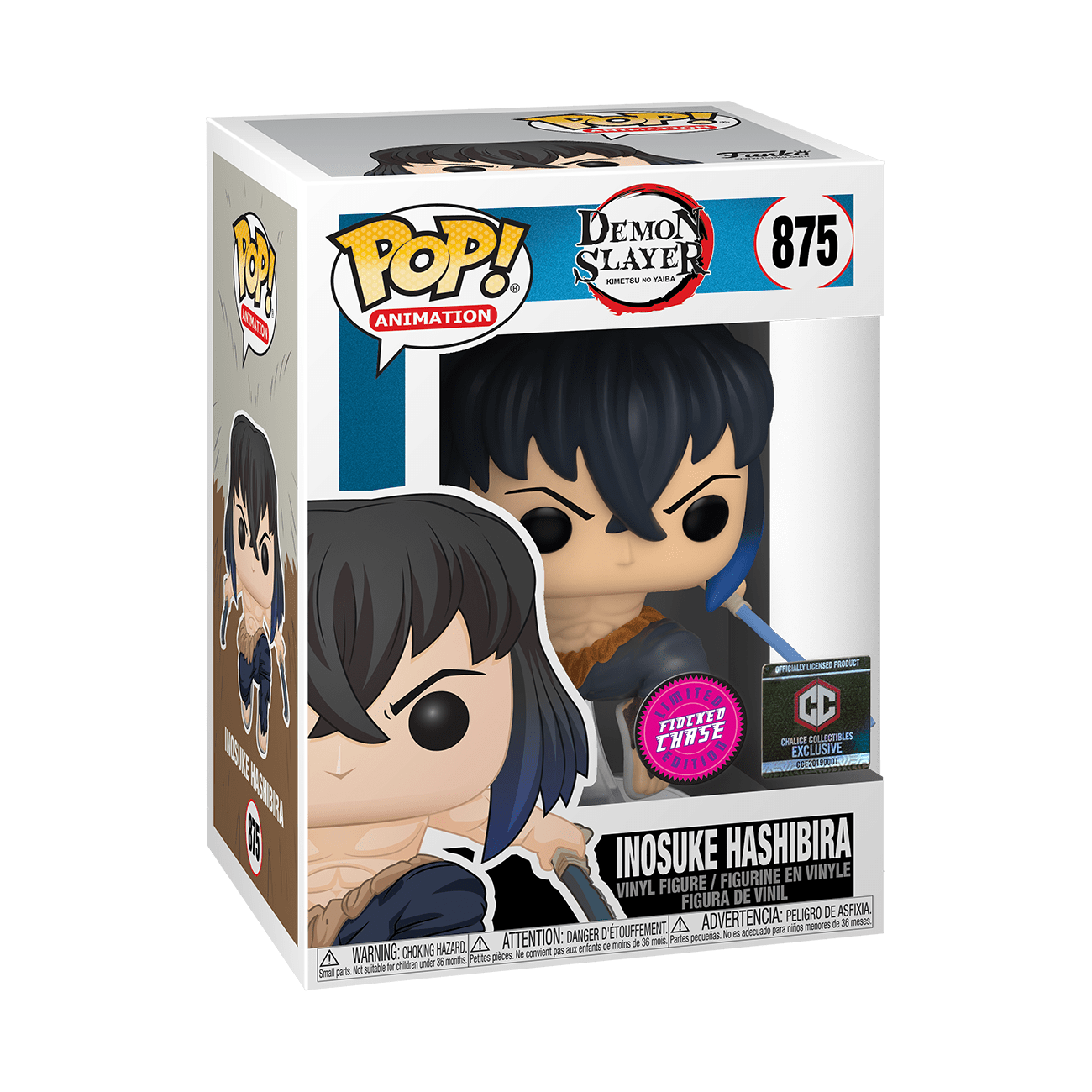 Kimetsu no Yaiba - Hashibira Inosuke - POP! Animation (875) - POP! Vinyl - Unmasked, Flocked, Chase (Funko Toys) photo 2