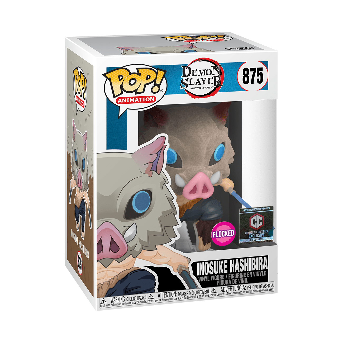 Kimetsu no Yaiba - Hashibira Inosuke - POP! Animation (875) - POP! Vinyl - Flocked (Funko Toys) photo 3