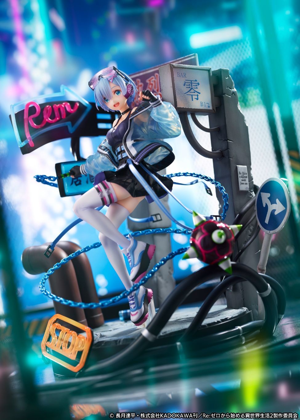 Re:Zero kara Hajimeru Isekai Seikatsu - Rem - Shibuya Scramble Figure - 1/7 - Neon City Ver. (Alpha Satellite, eStream)