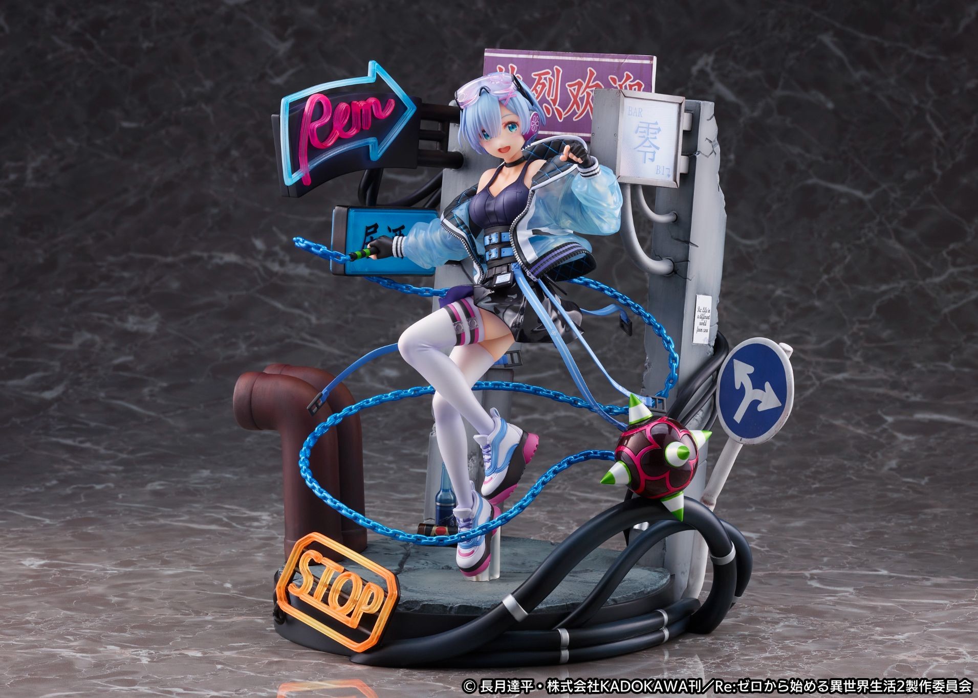 Re:Zero kara Hajimeru Isekai Seikatsu - Rem - Shibuya Scramble Figure - 1/7 - Neon City Ver. (Alpha Satellite, eStream)
