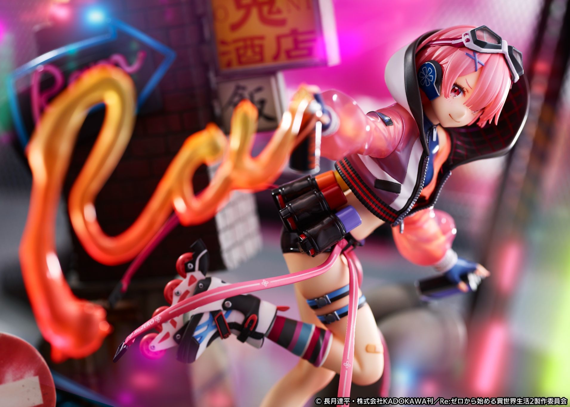 Re:Zero kara Hajimeru Isekai Seikatsu - Ram - Shibuya Scramble Figure - 1/7 - Neon City Ver. (Alpha Satellite, eStream)