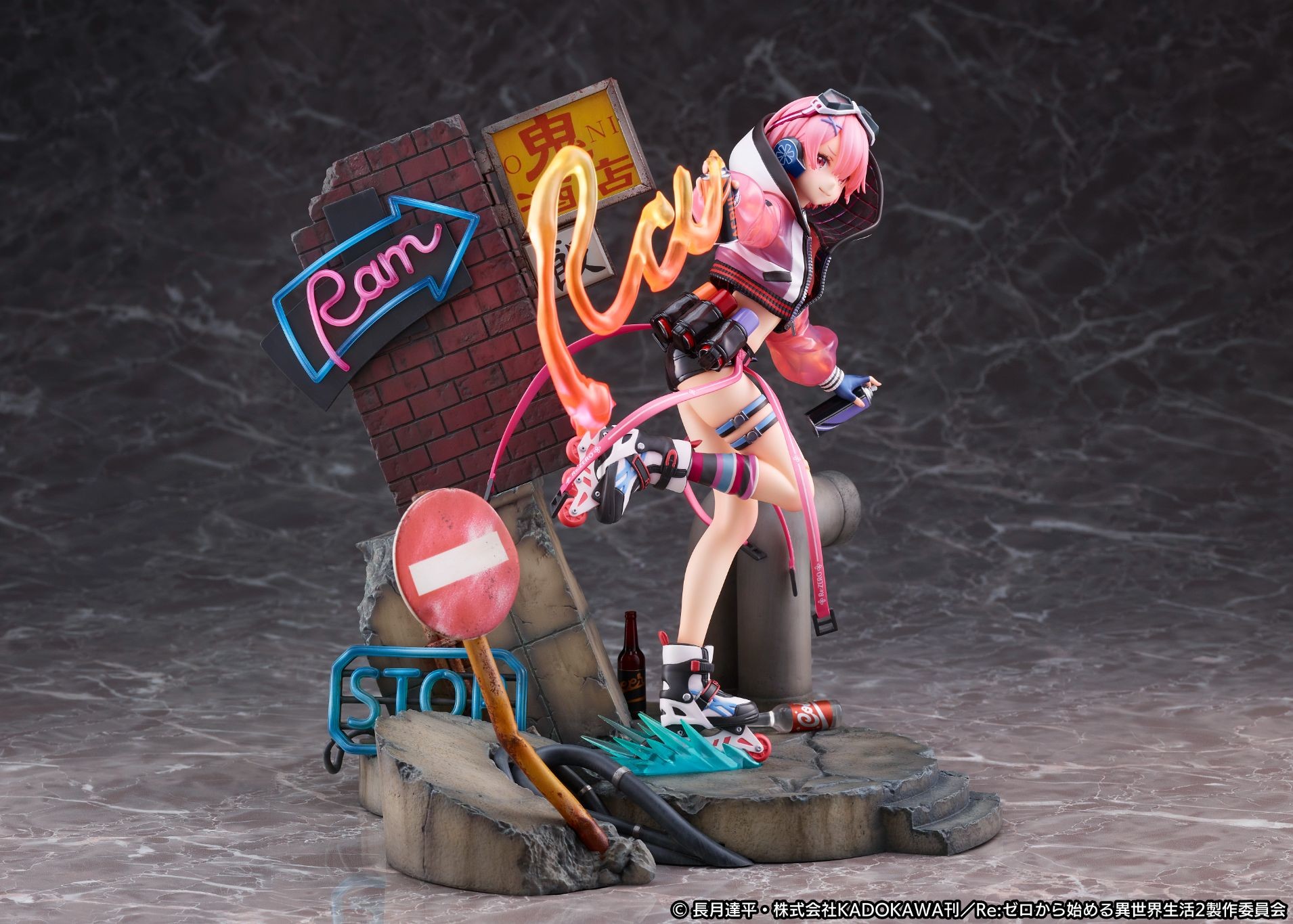Re:Zero kara Hajimeru Isekai Seikatsu - Ram - Shibuya Scramble Figure - 1/7 - Neon City Ver. (Alpha Satellite, eStream)
