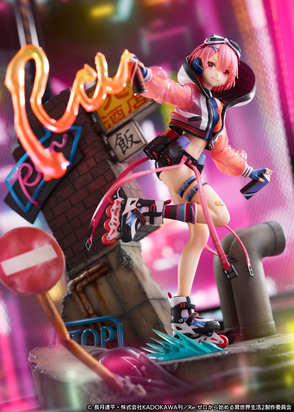 Re:Zero kara Hajimeru Isekai Seikatsu - Ram - Shibuya Scramble Figure - 1/7 - Neon City Ver. (Alpha Satellite, eStream)