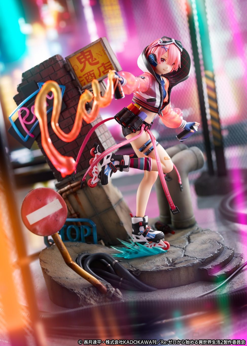 Re:Zero kara Hajimeru Isekai Seikatsu - Ram - Shibuya Scramble Figure - 1/7 - Neon City Ver. (Alpha Satellite, eStream)