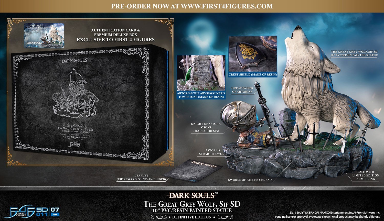 Dark Souls - Haiiro no Dai Ookami Sif - Oscar, Astora no Joukyuu Kishi - Dark Souls SD (SD011|07DS) - Definitive Edition (First 4 Figures) photo 11
