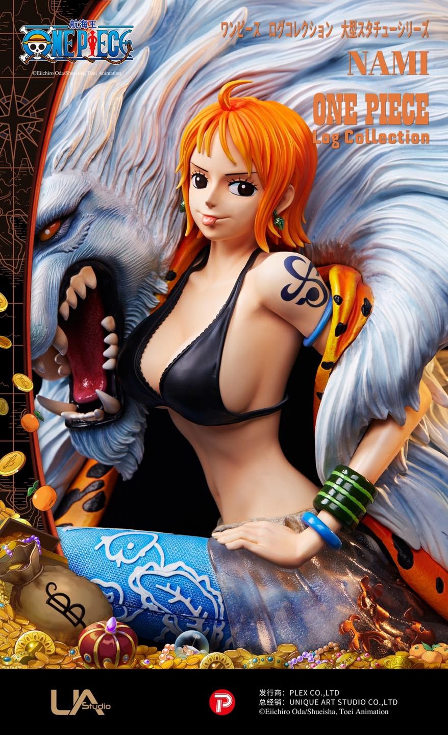 One Piece - Nami - One Piece Log Collection Statue - 1/4 (Plex, Unique Art Studio)