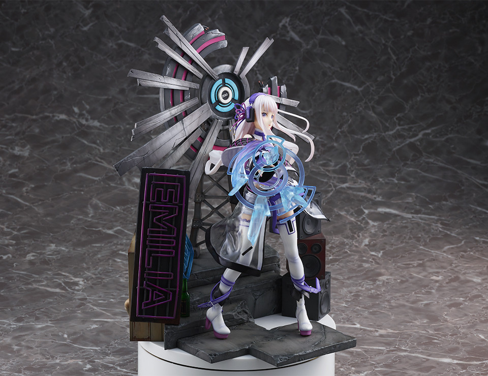 Re:Zero kara Hajimeru Isekai Seikatsu - Emilia - Shibuya Scramble Figure - 1/7 - Neon City Ver. (Alpha Satellite, eStream)