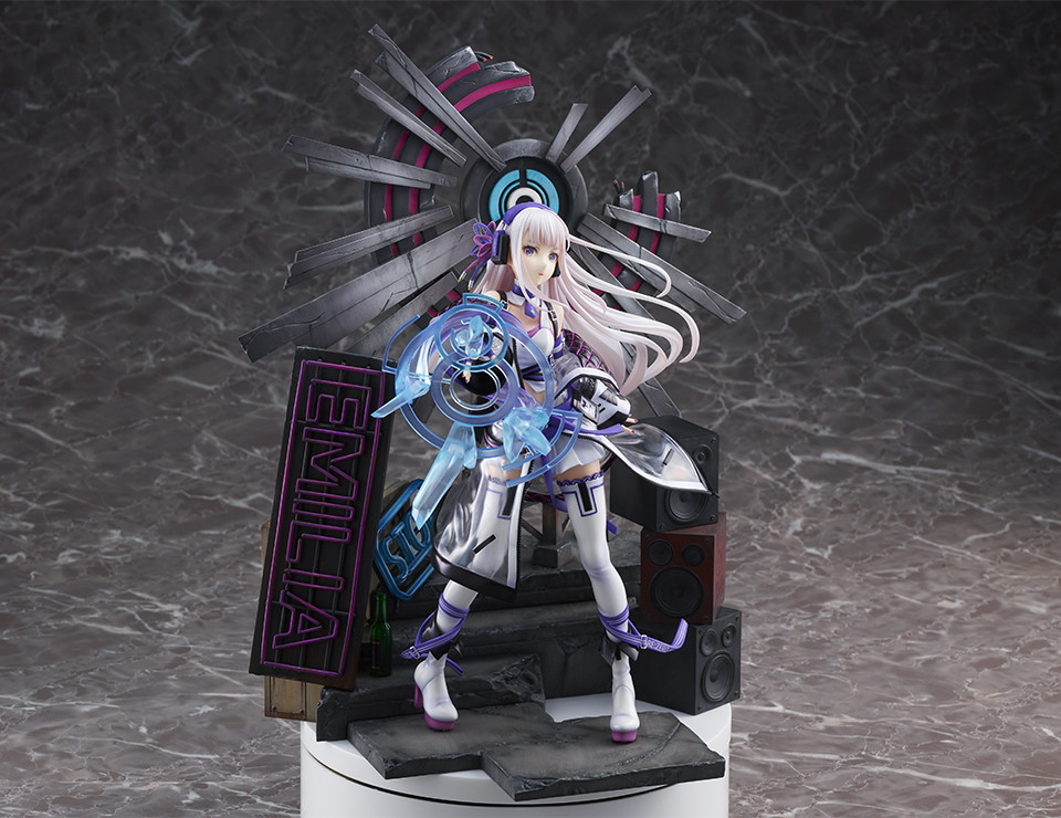 Re:Zero kara Hajimeru Isekai Seikatsu - Emilia - Shibuya Scramble Figure - 1/7 - Neon City Ver. (Alpha Satellite, eStream)