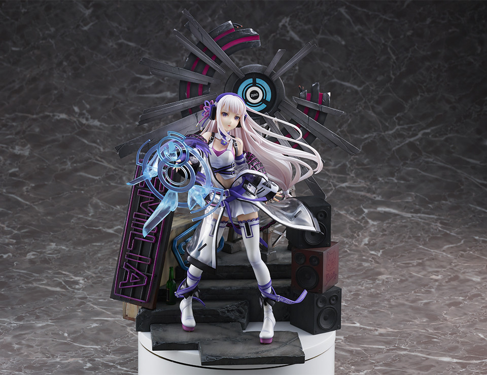 Re:Zero kara Hajimeru Isekai Seikatsu - Emilia - Shibuya Scramble Figure - 1/7 - Neon City Ver. (Alpha Satellite, eStream)