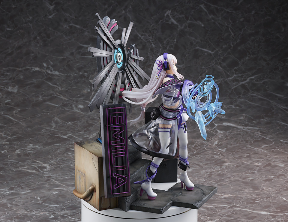 Re:Zero kara Hajimeru Isekai Seikatsu - Emilia - Shibuya Scramble Figure - 1/7 - Neon City Ver. (Alpha Satellite, eStream)