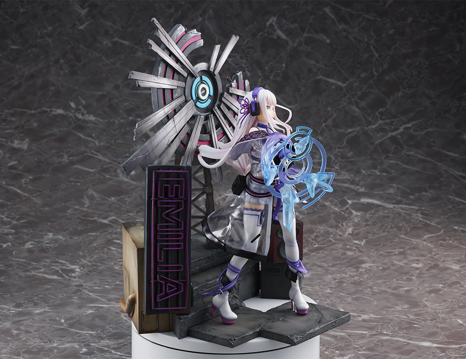 Re:Zero kara Hajimeru Isekai Seikatsu - Emilia - Shibuya Scramble Figure - 1/7 - Neon City Ver. (Alpha Satellite, eStream)