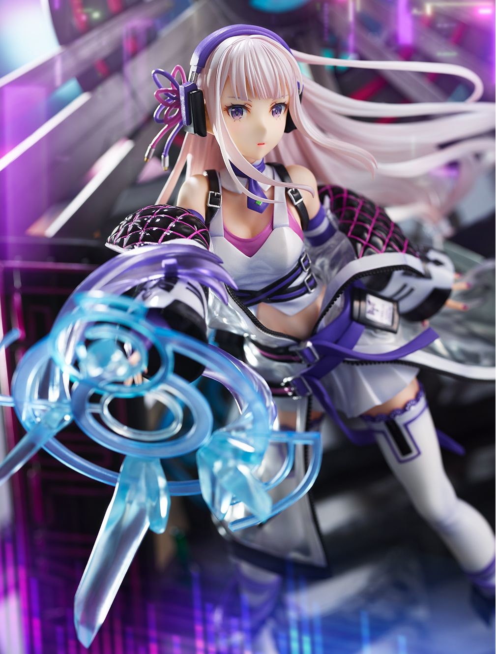 Re:Zero kara Hajimeru Isekai Seikatsu - Emilia - Shibuya Scramble Figure - 1/7 - Neon City Ver. (Alpha Satellite, eStream)