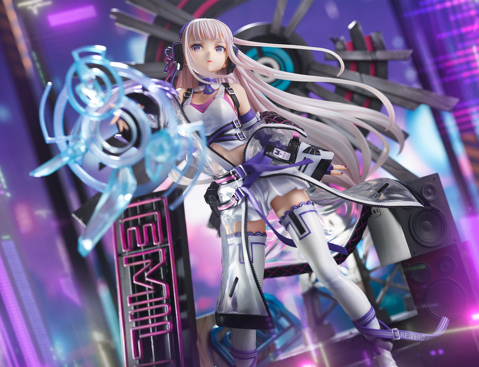 Re:Zero kara Hajimeru Isekai Seikatsu - Emilia - Shibuya Scramble Figure - 1/7 - Neon City Ver. (Alpha Satellite, eStream)