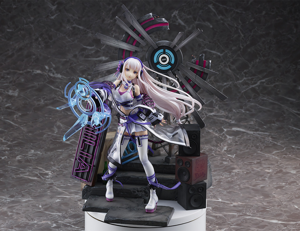 Re:Zero kara Hajimeru Isekai Seikatsu - Emilia - Shibuya Scramble Figure - 1/7 - Neon City Ver. (Alpha Satellite, eStream)