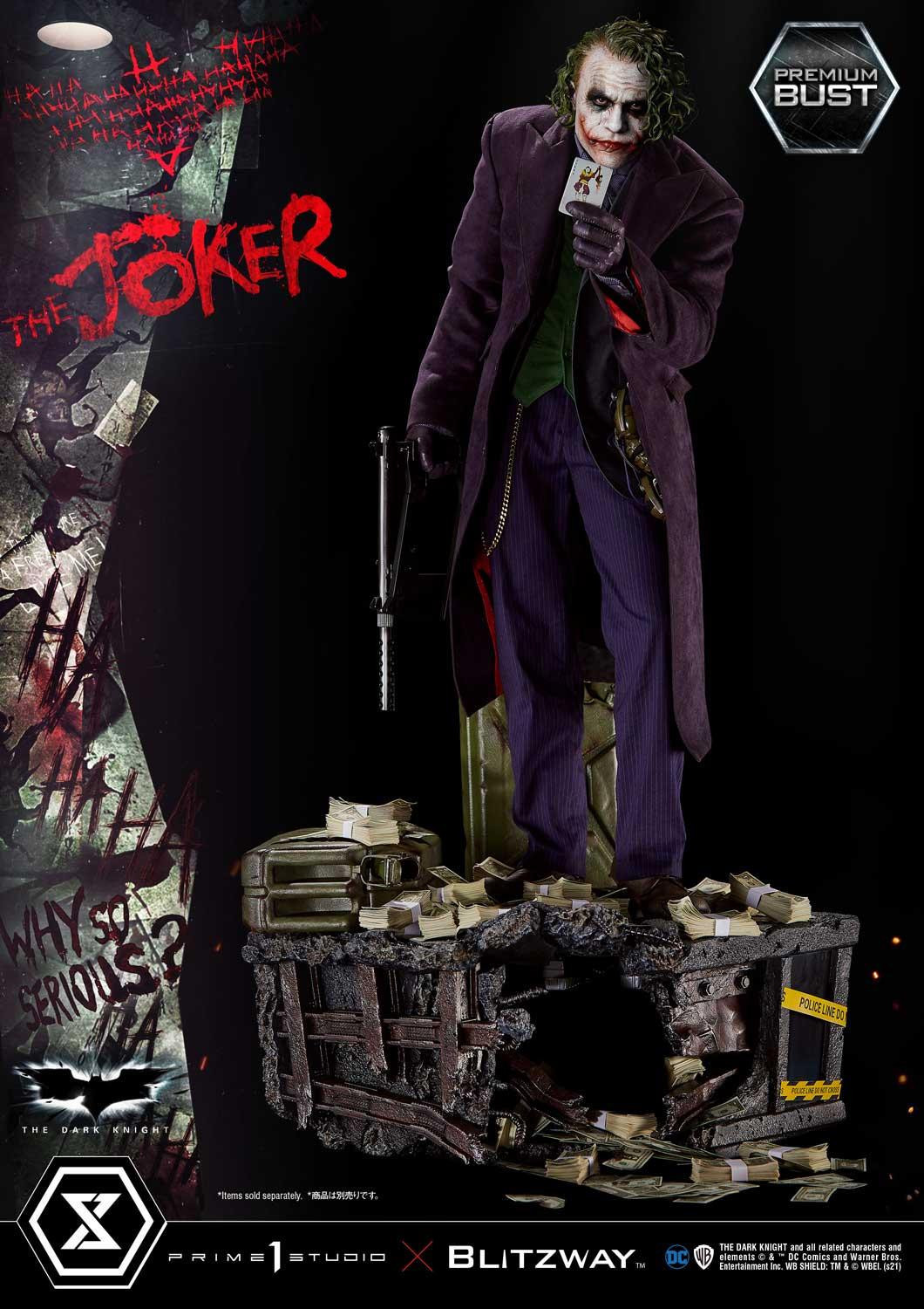 The Dark Knight - Joker - Bust - Premium Bust (PBDC-08) - 1/3 (Blitzway, Prime 1 Studio)